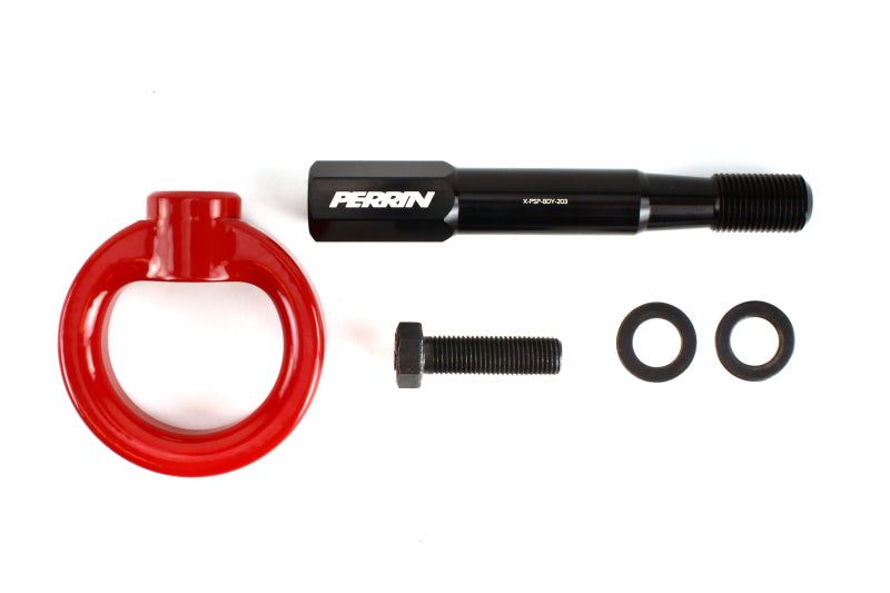 Perrin Performance Front Tow Hook Kit for 2012-2017 Subaru WRX, STI, Crosstrek, and Impreza * Red
