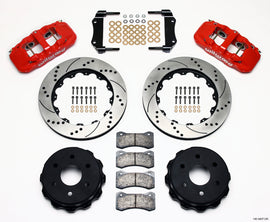 Wilwood AERO4 Rear Truck Brake Kit for Chevrolet Tahoe 1999-2010 with 14.25-inch Drill Red Rotors