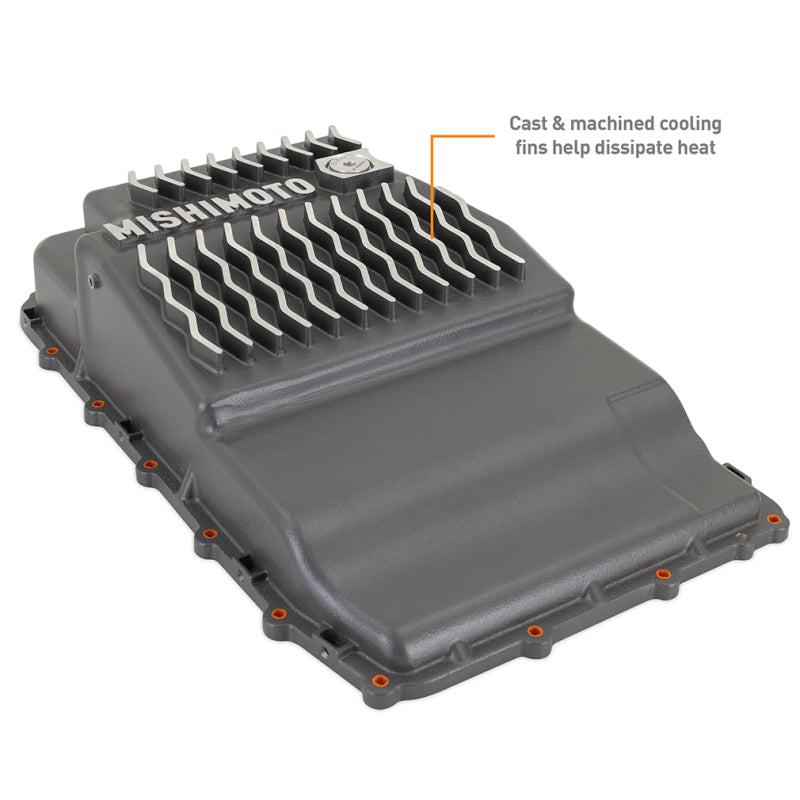 Mishimoto Aluminum Transmission Pan for Ford 10R60/10R80 — Fits 2017-2018 F-150, 2018 Mustang, and 2021+ Bronco