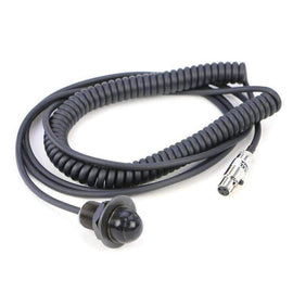 Rugged Radios Hole Mount Steering Wheel Push to Talk Cable (PTT) with Coil Cord