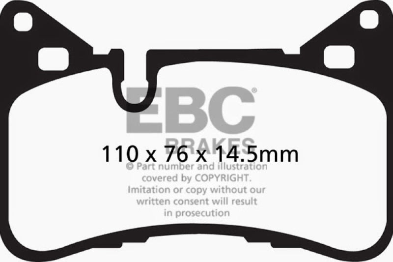 EBC Bluestuff NDX Full Race Brake Pads for Mercedes-Benz C63 AMG and E63 AMG - Part Number ebcdp52117ndx