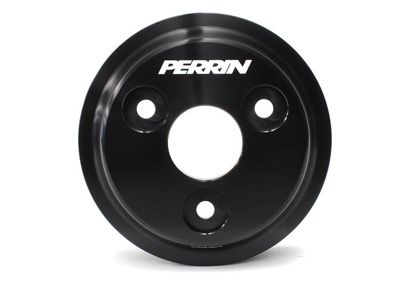 Perrin Performance Lightweight Water Pump Pulley for Subaru WRX, Crosstrek, and FXT - Black (Part PSPS-ENG-111BK)