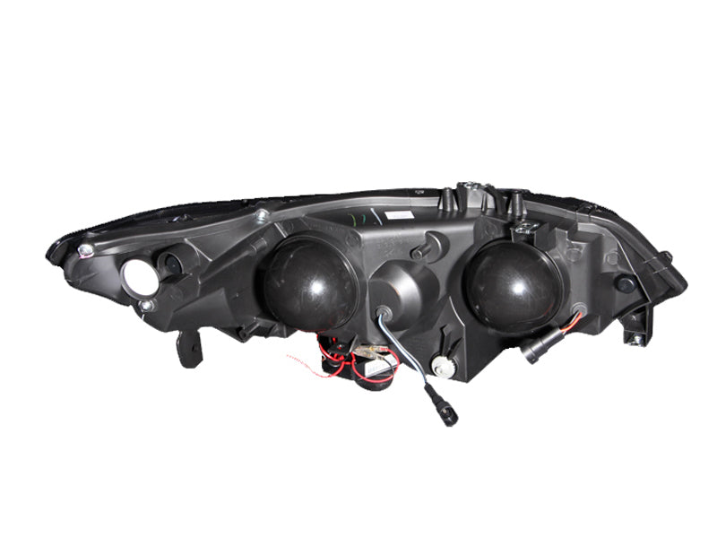 ANZO 2006-2011 Honda Civic Projector Headlights with Halo and Black Housing (CCFL)