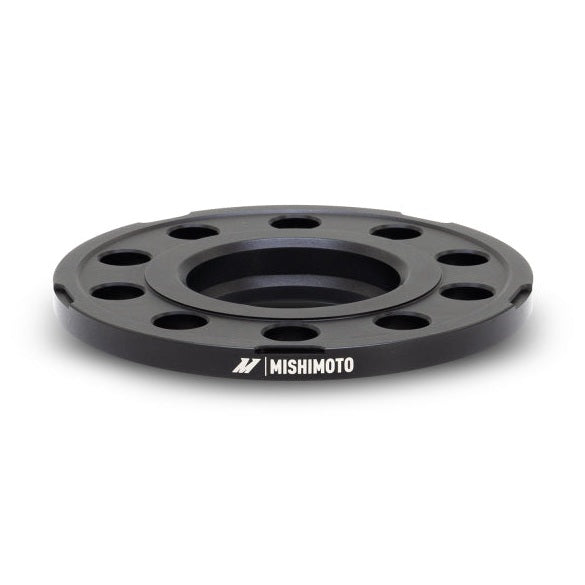 Mishimoto 5x120 Wheel Spacers with 72.6mm Center Bore - 10mm Thickness, M14x1.25 Grade-12.9 Bolts, Black Anodized Finish