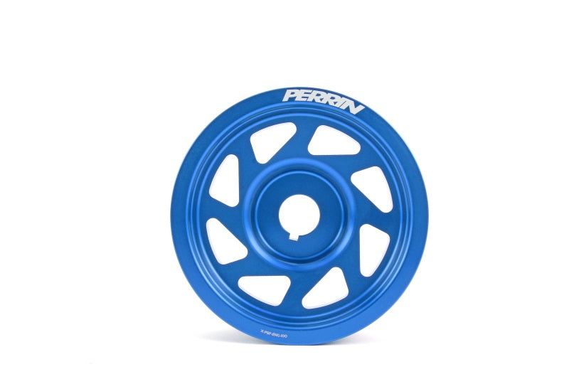 Perrin Performance Lightened Crank Pulley for Subaru Impreza and STI - Blue (Part PS PSP-ENG-100BL)