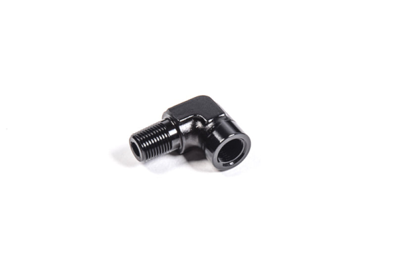 Radium Engineering 1/8 inch NPT Male to Female 90 Degree Fitting