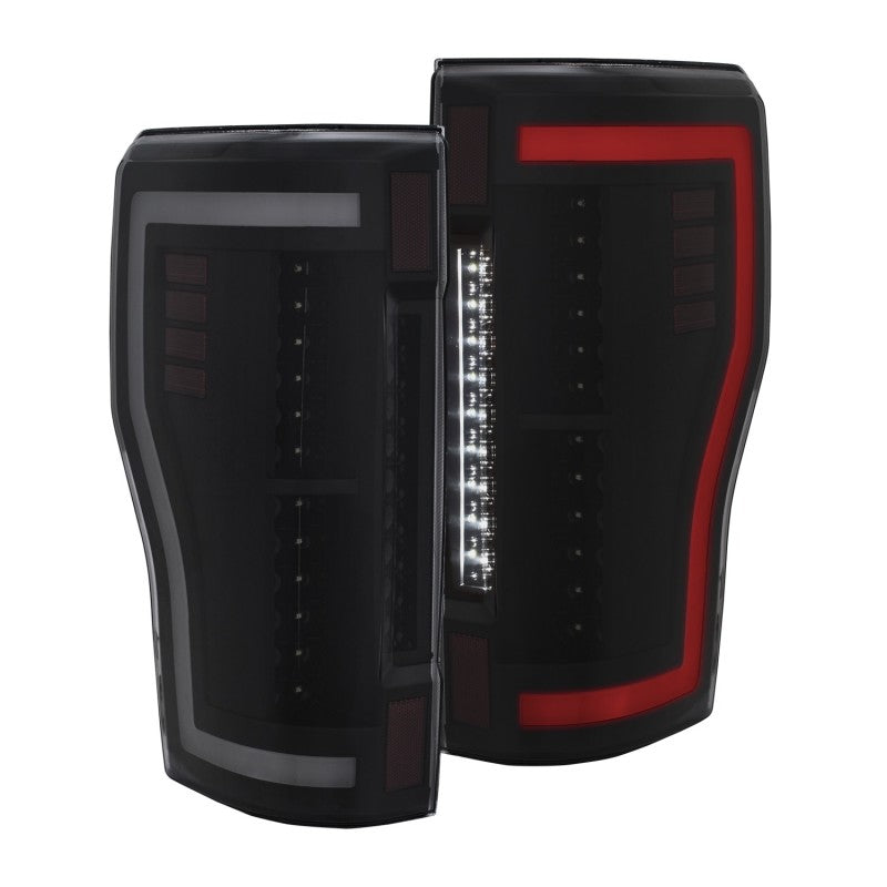 ANZO 2017+ Ford F-250 LED Tail Light Assembly with Black Smoke Lens - Pair