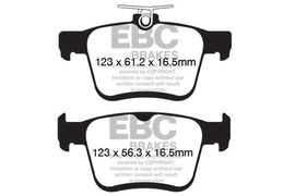 EBC Yellowstuff Rear Brake Pads for Volkswagen Golf and Audi A3 * High-Performance Street and Track Use