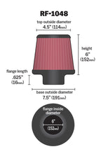 Load image into Gallery viewer, K&amp;N Engineering Round Tapered Universal Air Filter 6-inch Flange for Automotive Applications