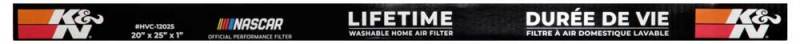 K&N HVAC Filter - 20 x 25 x 1, Reusable Pleated Synthetic Media, MERV 11 Rating