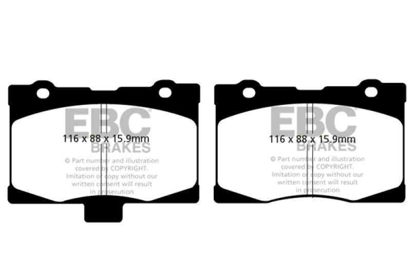 EBC Yellowstuff Front Brake Pads for Acura RL 2005-2012 * High-Performance Street and Track Use