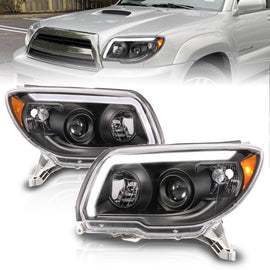 ANZO 06-09 Toyota 4Runner Projector Headlights with LED, Black Housing, Clear Lens – Pair