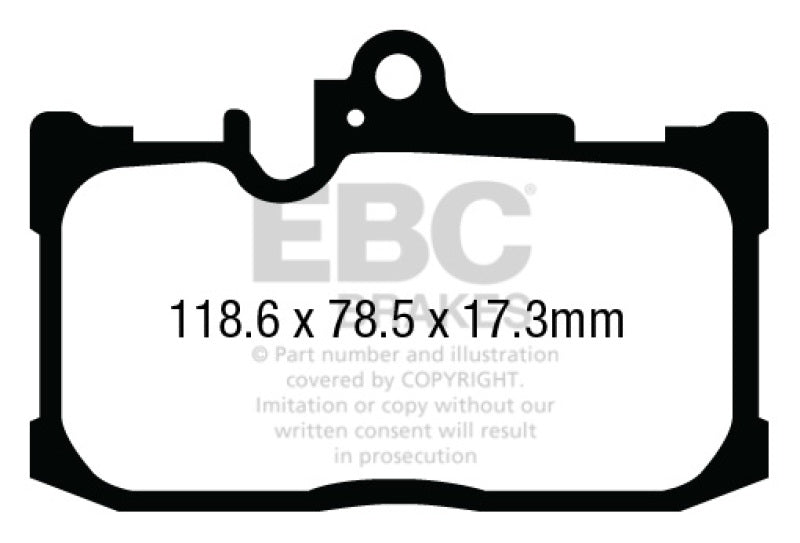 EBC Ultimax OEM Replacement Brake Pads for Lexus GS350 and RC350 * Part Number EBCUD1686