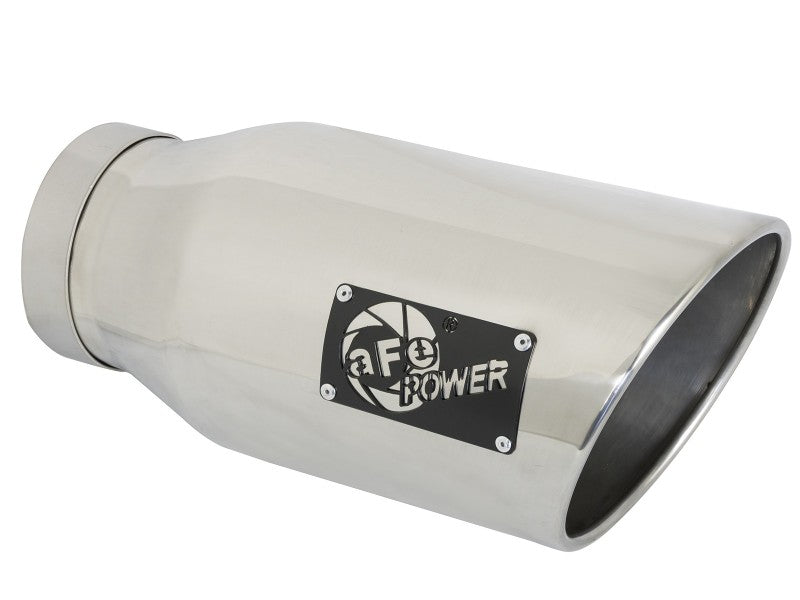 aFe Large Bore HD 5-inch 409 Stainless Steel DPF-Back Exhaust System with Polished Tip for 2019-2020 Ram 2500 Diesel Trucks L6-6.7L (td)