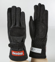 Load image into Gallery viewer, RaceQuip Black 2-Layer SFI-5 Racing Gloves - Large, Durable and Flame-Resistant