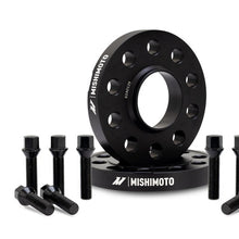 Load image into Gallery viewer, Mishimoto 5x120 Wheel Spacers with 72.6mm Center Bore — 15mm Thickness, M14x1.25 Threads, Black Anodized Finish