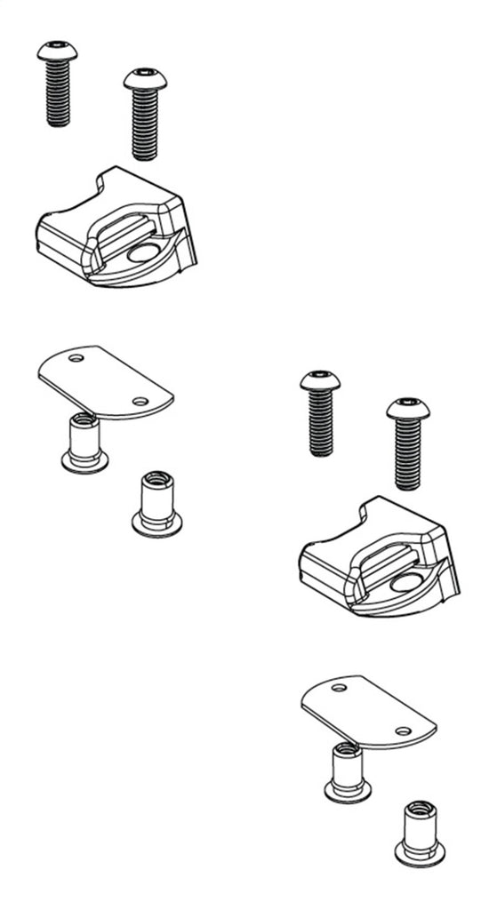 BAK Industries BAKFlip Top Side Buckle End Clips Set – Durable Hardware for Truck Bed Protection