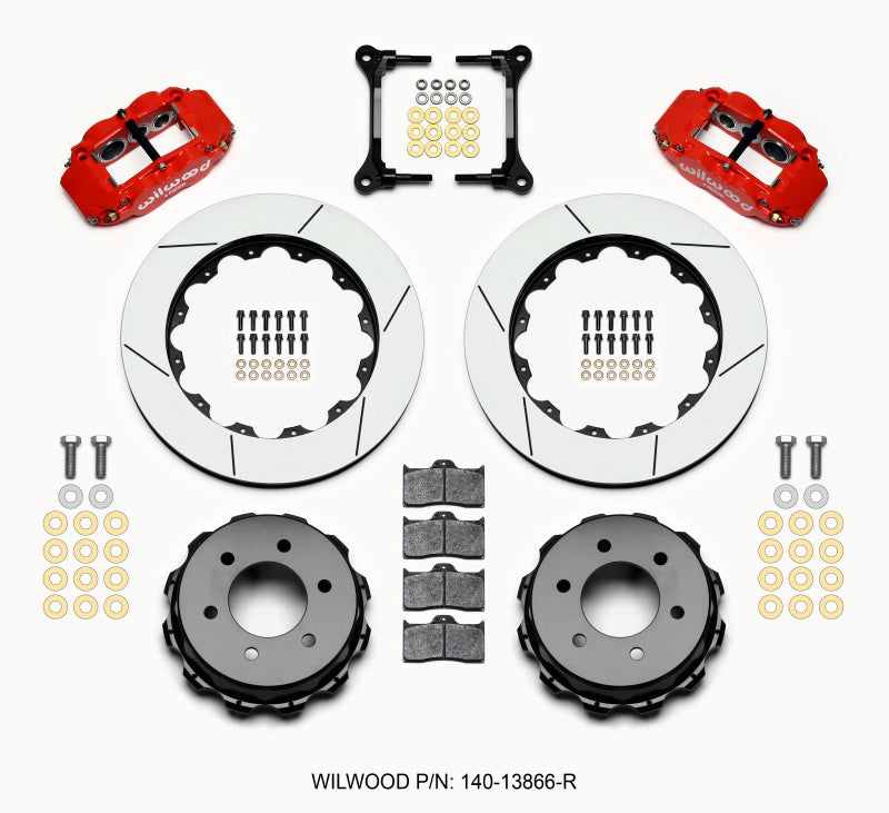Wilwood Narrow Superlite 4R Rear Truck Brake Kit with 14.25-inch Rotors for Ford F-150 (2012-2013) - Red Finish
