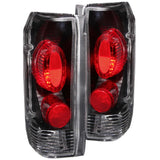 ANZO 1989-1996 Ford F-150 Tail Light Assembly with Clear Lens and Black Housing – Pair