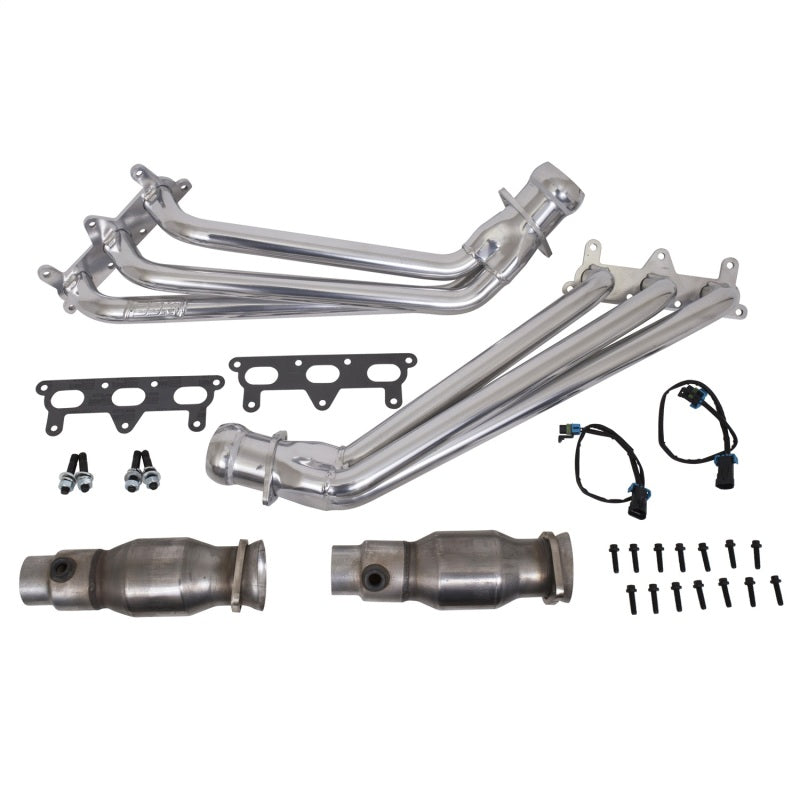 BBK 10-11 Camaro V6 Long Tube Exhaust Headers with Catalytic Converters – 1 5/8 inch Silver Ceramic Finish