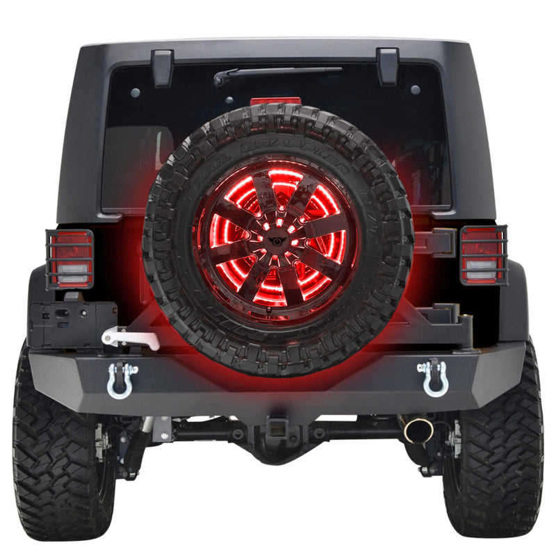 Oracle Lighting LED Illuminated Wheel Ring 3rd Brake Light - Red for Jeep
