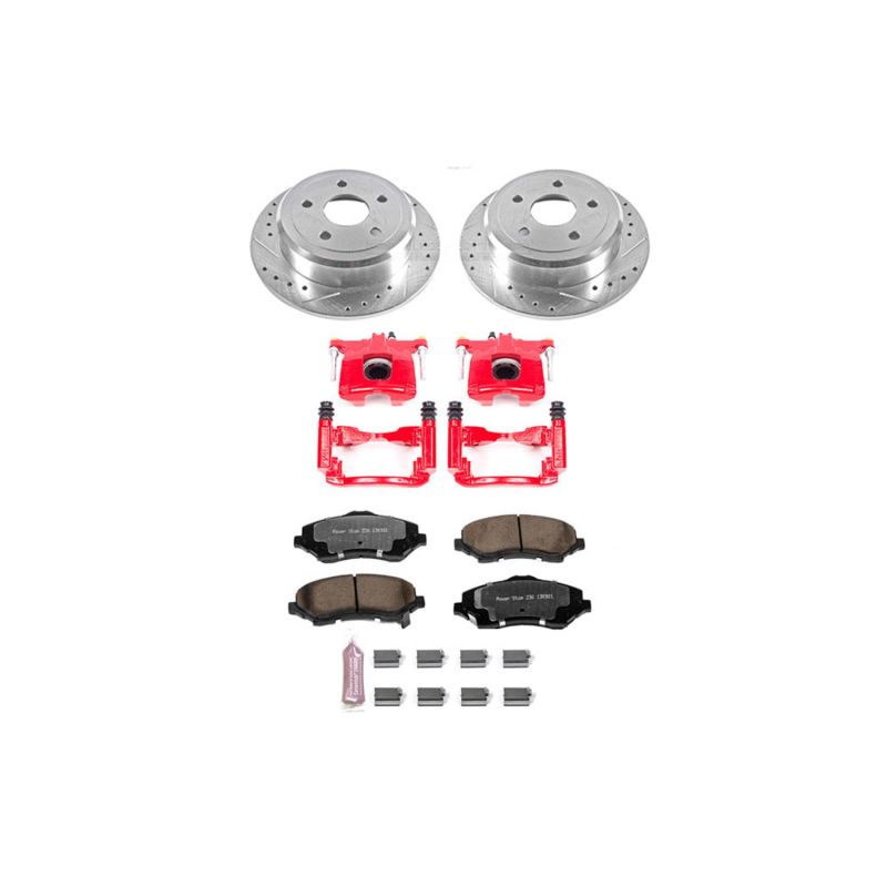 PowerStop Z36 Truck & Tow Brake Upgrade Kit with Powder Coated Calipers for 2011-2013 Jeep Wrangler