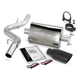 Banks Power 00-03 Jeep Wrangler 2.5/4.0L Monster Exhaust System with Stainless Steel Straight-Through Muffler and Black Tip