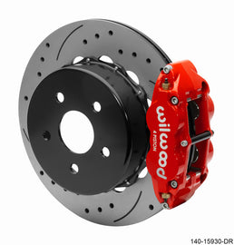 Wilwood Superlite 4R Rear Brake Kit for Jeep JL 2018 and Up * 14 Inch Red Brake Rotors with Lines