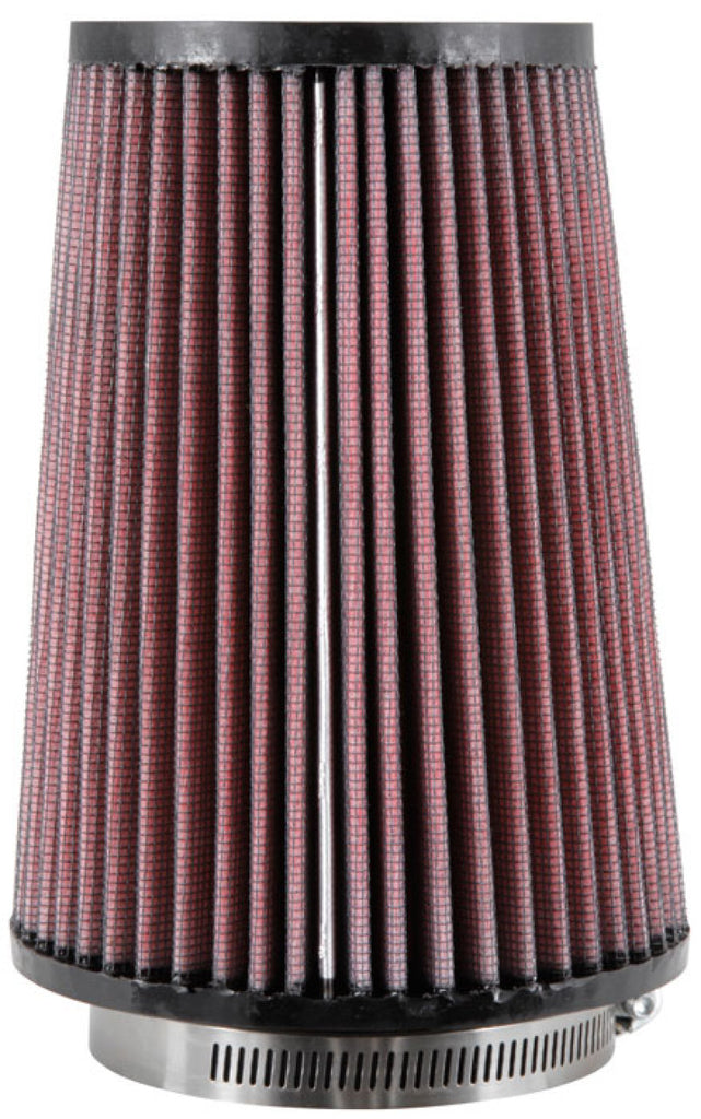 K&N Engineering Universal Rubber Round Air Filter - 3.31 Inch Flange ID, 4.75 Inch Base OD, 3.5 Inch Top OD, 6.5 Inch Height