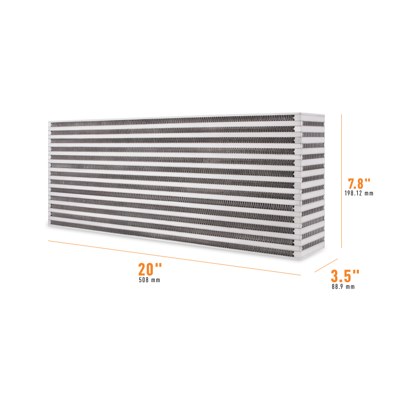 Mishimoto Universal Air-to-Air Intercooler Core - 20 x 7.8 x 3.5 inches for Automotive Performance