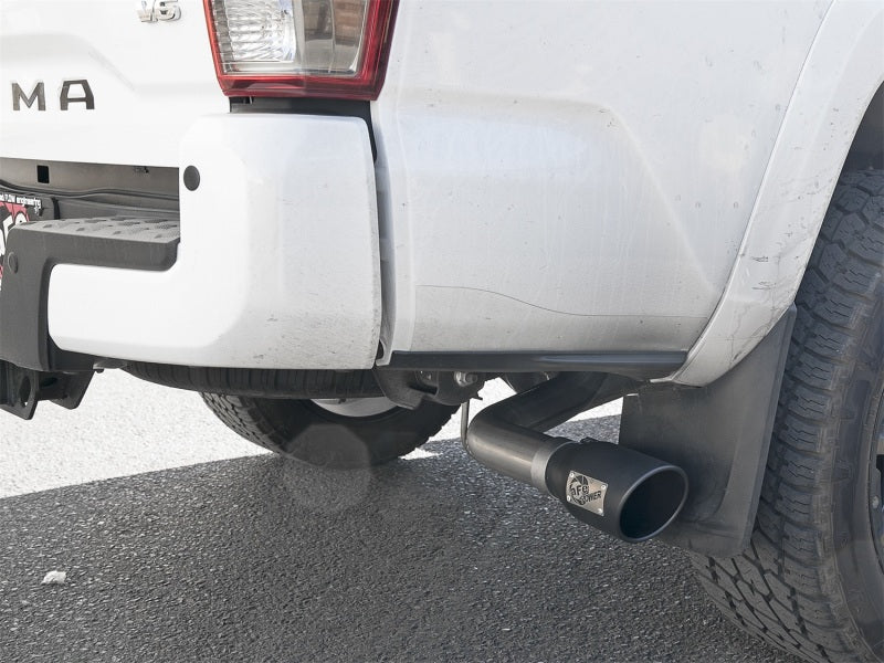 aFe MACH Force-Xp 2-1/2in 304 Stainless Steel Cat-Back Exhaust with Black Tips for Toyota Tacoma 2016-2023