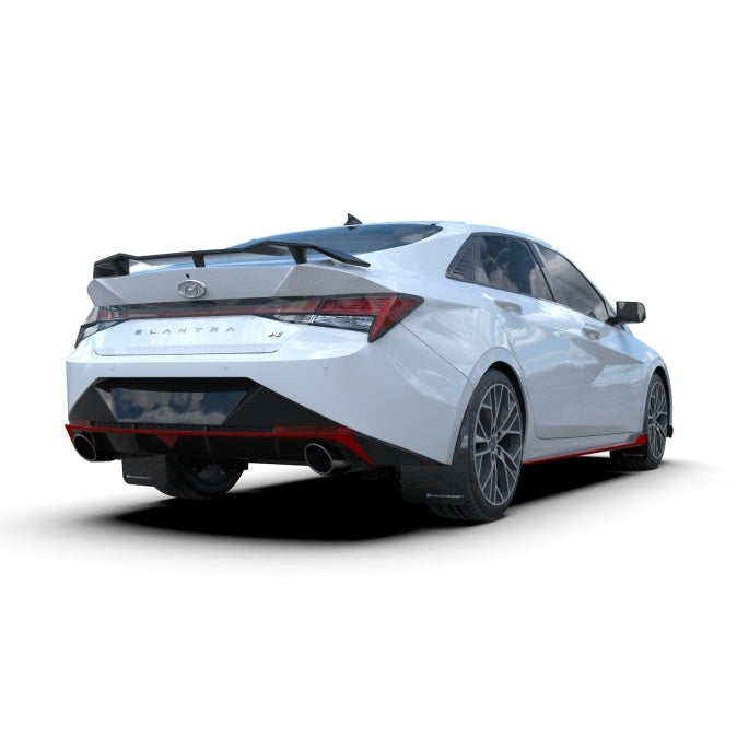 Rally Armor UR Series Black Mud Flaps for Hyundai Elantra N and N Line, Part Number RALMF79-UR-BLK-PBL