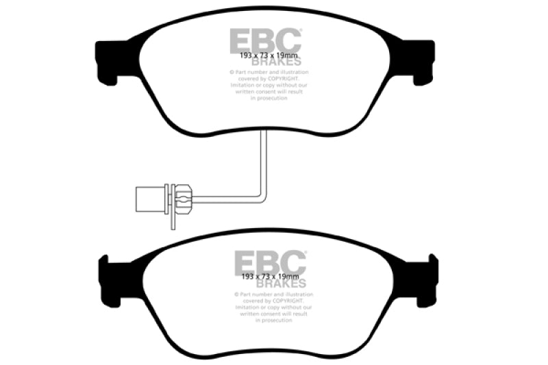 EBC Redstuff Ceramic Low Dust Front Brake Pads for Audi A8 Quattro and S6