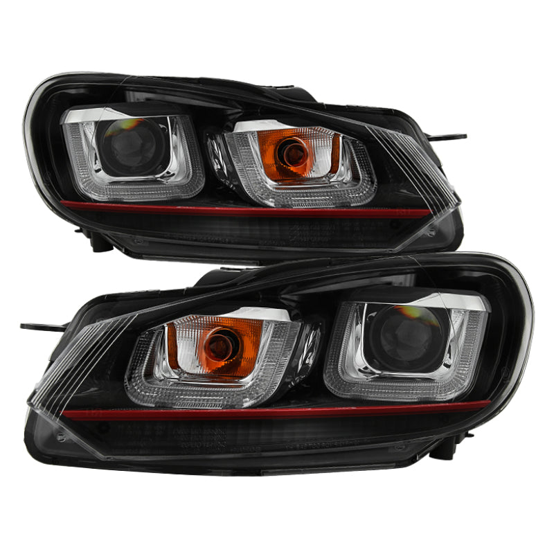 Spyder Version 3 Projector Headlights for Volkswagen Golf and GTI (2010-2013) * Black Halo Design