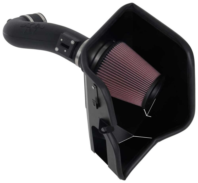 K&N Engineering AirCharger Performance Intake System for 2019 Chevrolet Silverado 1500 with V8-5.3/6.2L