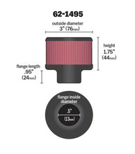 Load image into Gallery viewer, K&amp;N Engineering 62-1495 Rubber Base Crankcase Vent Filter with Chrome Top for Ford Valve Covers