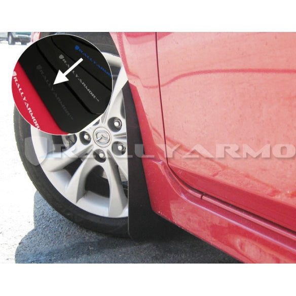 Rally Armor UR Series Black and Grey Logo Mud Flaps for Mazda 3 (2010-2013)