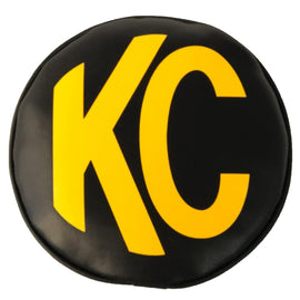 KC HiLiTES 8-inch Round Soft Vinyl Light Covers with Yellow KC Logo * Protect and Style Your KC Rally 800, Pro-Sport, and Carbon Pod Lights
