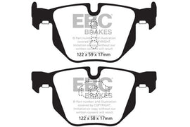 EBC DP62009 Greenstuff Rear Brake Pads for 2009-2014 BMW X5 3.0 Turbo