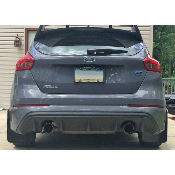 Rally Armor UR Series Red and White Logo Mud Flaps for Ford Focus (2013-2016)