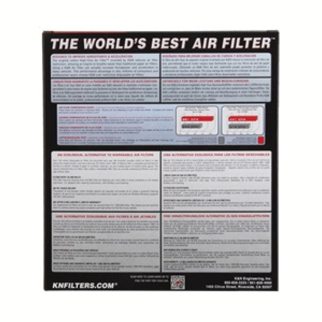 K&N Engineering High-Flow Replacement Air Filter for Hyundai Genesis Coupe 2.0T/3.8