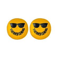 Load image into Gallery viewer, KC HiLiTES Retro 8-inch Yellow Vinyl Light Cover with 'The Original' Smiley Face Logo, Pair