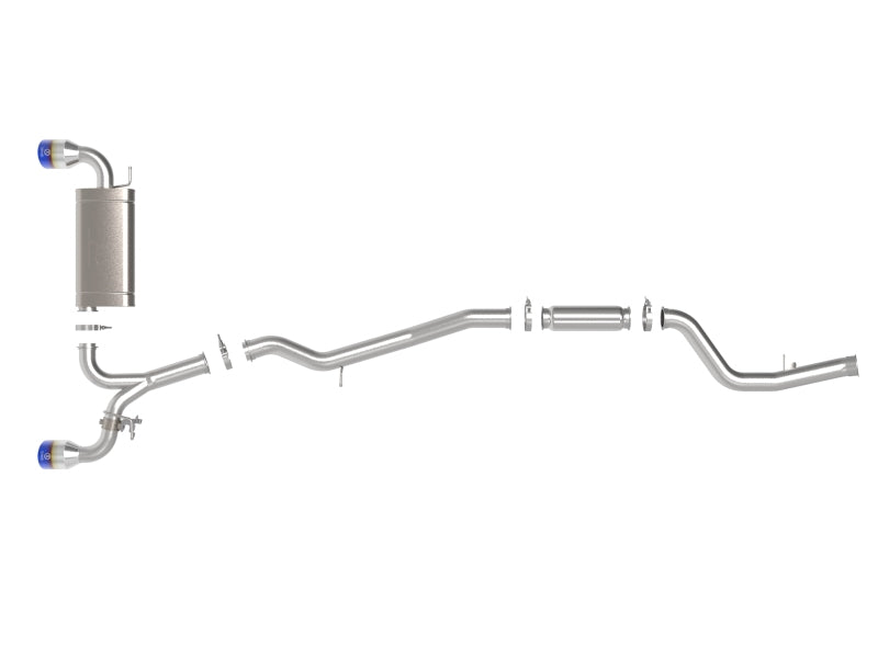 aFe Power Takeda Cat-Back Exhaust System for 2021-2024 Toyota GR Supra 2.0L with Blue Tips