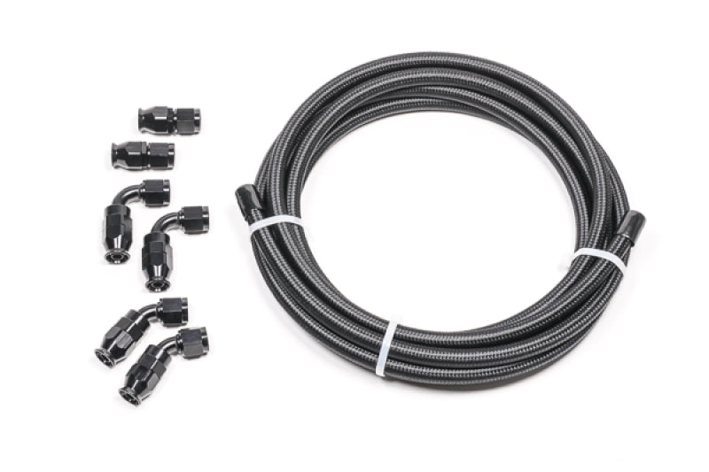 Radium Engineering 6AN PTFE Hose Kit with Black Carbon Fittings and Assorted Ends