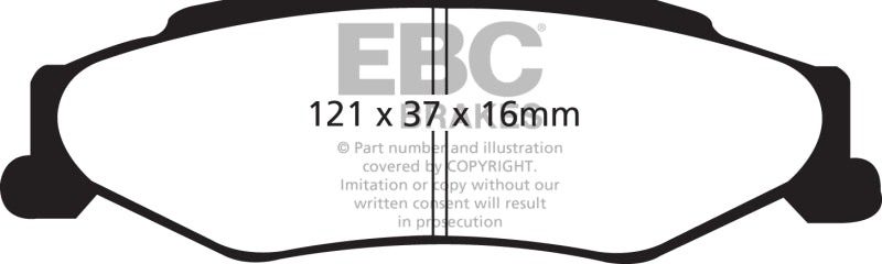 EBC Redstuff Ceramic Low Dust Rear Brake Pads for Chevrolet Corvette 2000-2007