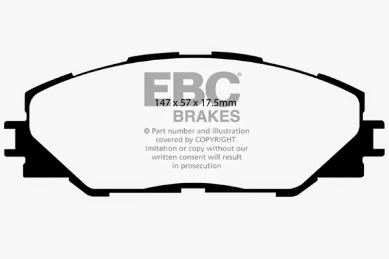 EBC Yellowstuff Brake Pads for Street and Track - Part No. EBCDP41792R