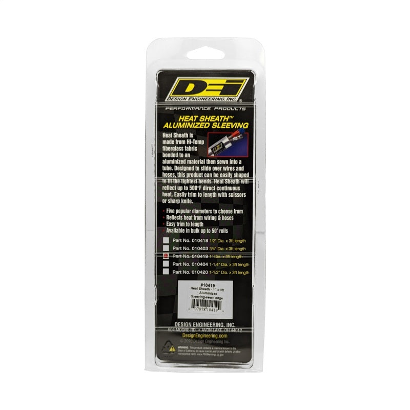 DEI Heat Sheath 1 Inch x 3 Feet Aluminum Sleeving for High-Temperature Protection