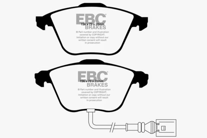 EBC Yellowstuff Brake Pads for Volkswagen CC 2006-2011 * High-Performance Street and Track Use