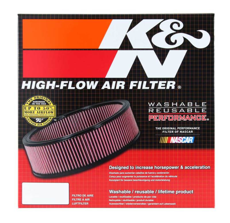 K&N Engineering Universal Round Air Filter 9-inch OD, 7-1/2-inch ID, 4-inch Height