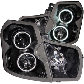 ANZO 2003-2007 Cadillac CTS Projector Headlights with Halo - Black Housing, CCFL, Clear Lens Pair